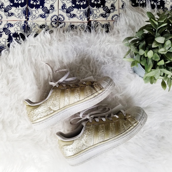 ADIDAS originals superstar gold sequin